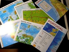 7 Landkarten Welt  BRD Ukraine